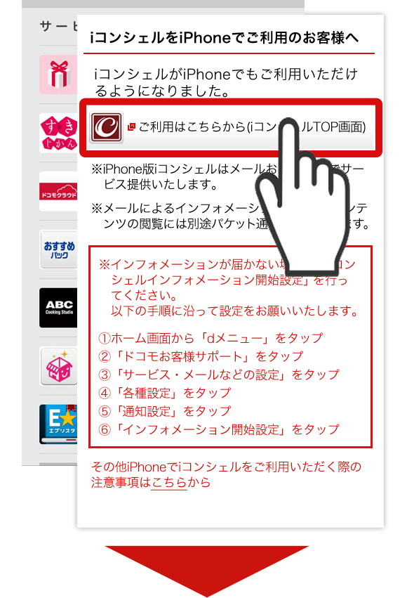 Iphone Ipad版iコンシェルについて