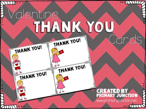  primary junction valentine thank you cards