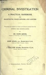 Criminal investigation (1906 edition) | Open Library