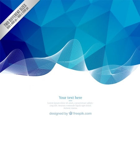 Blue-geometric-wave-background