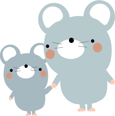 ねずみのイラスト 無料イラストフリー素材 可愛いネズミ2