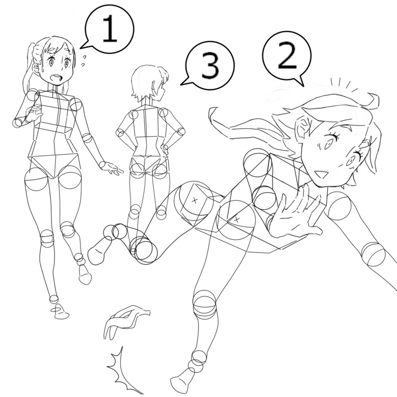 お絵かき講座 キャラ絵の描き方基礎 第八回応用概論 フカン 俯瞰 洞田創研究室
