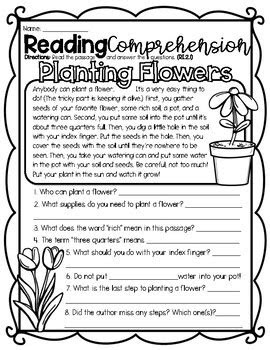 These focus on standards rl 2.1 . 5 pages 2nd grade nonfiction reading comprehension worksheets