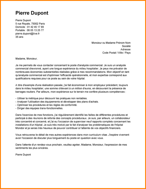 Exemple lettre de motivation poste infirmier - laboite-cv.fr