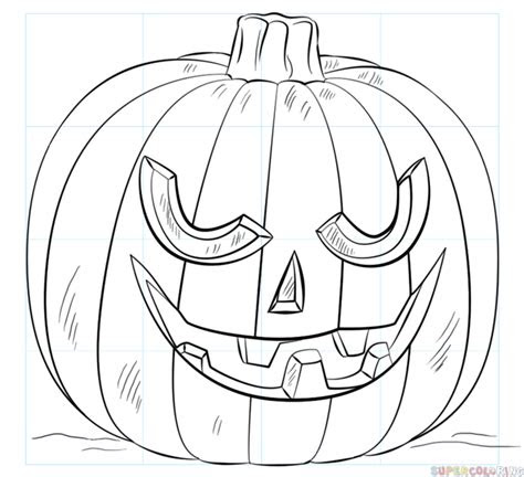 draw  jack  lantern step  step drawing tutorials