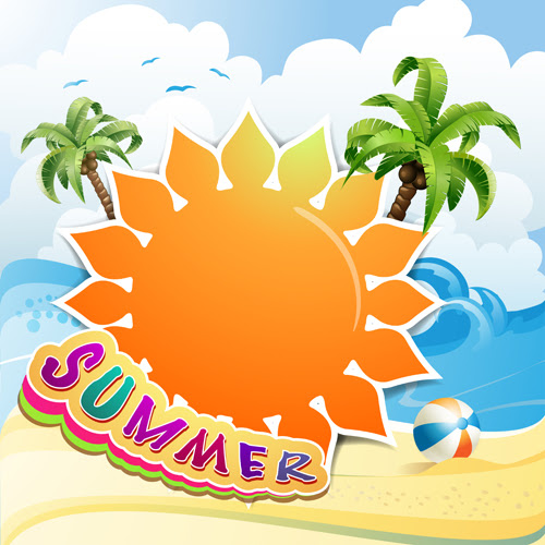 Download Summer Sunny vector backgrounds 04 - Vector Background ...