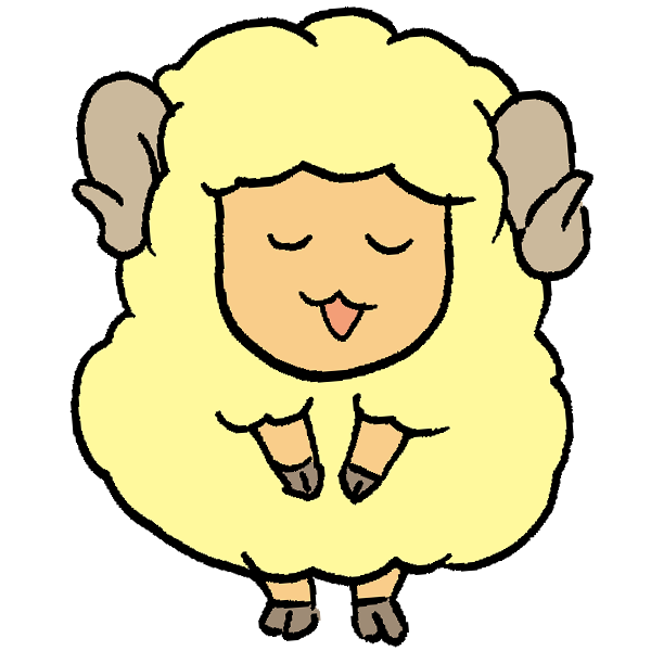 羊お辞儀のイラスト かわいいフリー素材が無料のイラストレイン