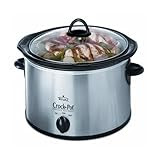 Crock-Pot 3040-BC 4-Quart Round-Shaped Manual Slow Cooker, Stainless Steel