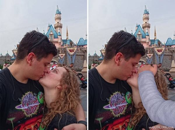 1. Chào thân ái James, anh có thể làm cô người yêu của em nhắm mắt lại được không chứ trợn ngược như này trông sợ quá.