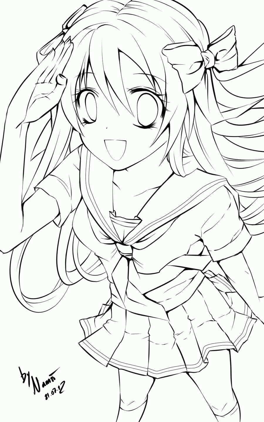Download Free Printable Anime Coloring Pages - Coloring Home