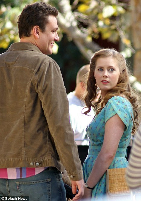 Quiet on set: Jason Segel and Amy Adams get into character for their roles 