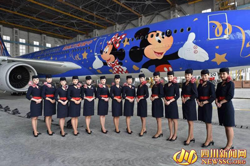 超可愛い ディズニーペイントの飛行機が成都にも登場 新華網日本語