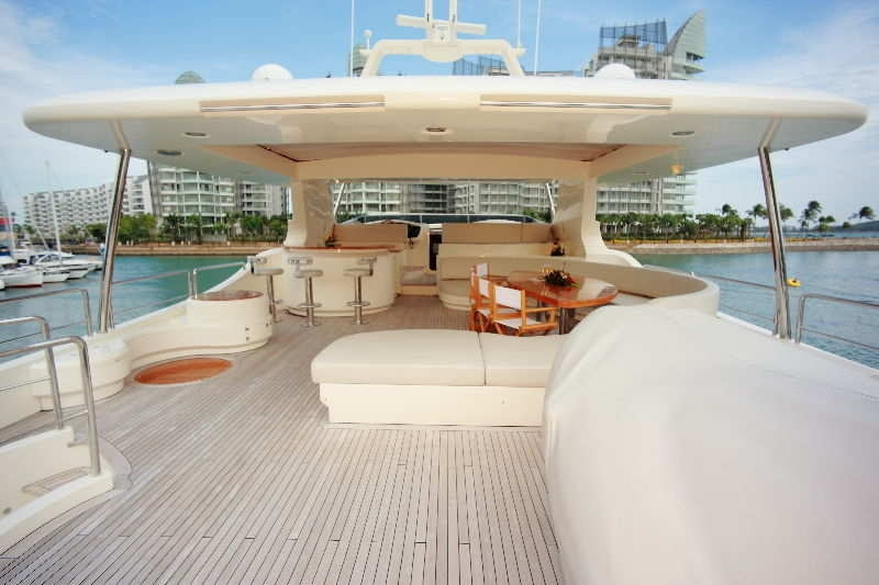 Azimut 116 Yacht Sun Deck OutDoor Interior of Azimut 116, stylish interior, luxury yacht, mega yacht, stylish design, private yachts