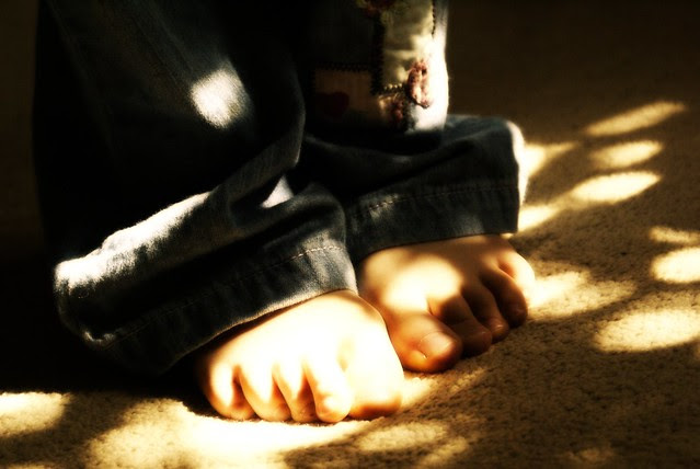 feet in sunlight