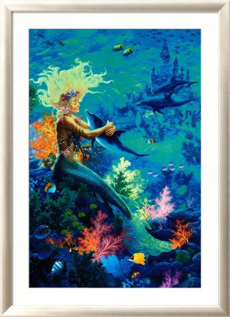 Ocean Hug Framed Poster Print, 32x44 