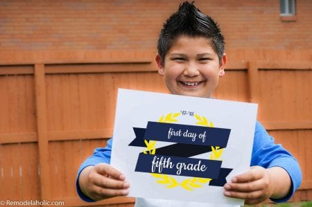 Free Printable First Day of School Signs