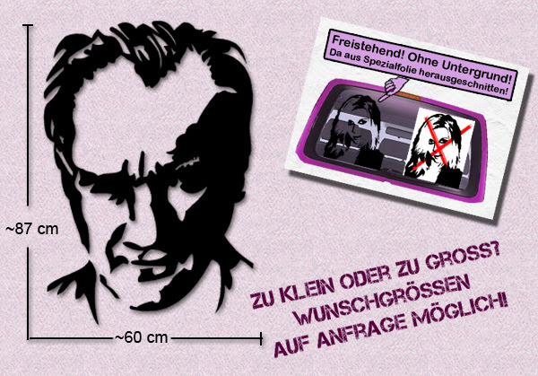 Gerne fertigen wir Ihnen auch Wand Tattoos o.ä. nach Ihrer Vorlage.