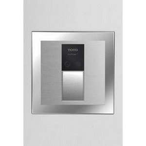 Toto TEU3LN21#SS 4-Inch by 4-Inch Concealed HEU Sensor Urinal Flush 0.5-GPF Valve, 1-1/4-Inch V.B, Stainless Steel
