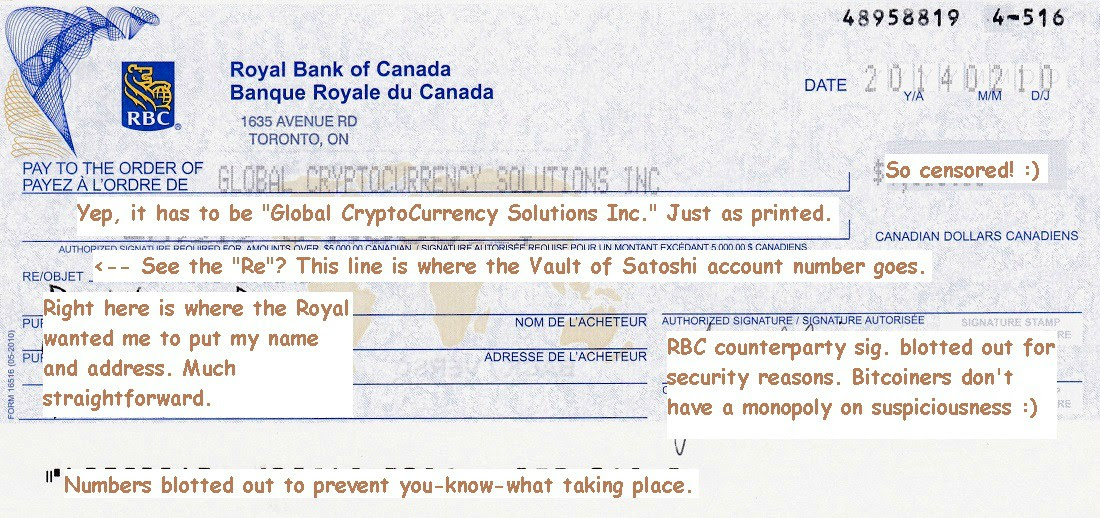bmo draft bank Review: Satoshi Service Vault Of (Much Deposit. Using Fiat
