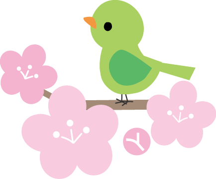 春のイラスト 無料イラスト素材 梅 うぐいす