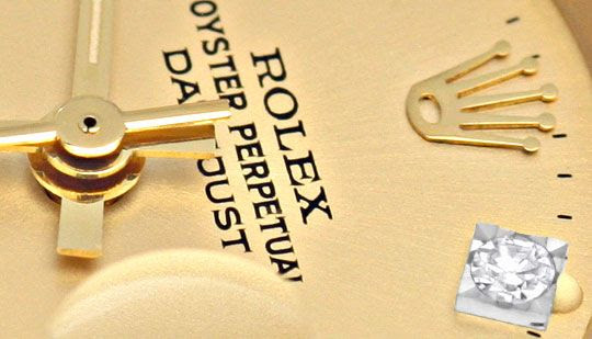 Original-Foto 3, DAMEN DIAMANT GOLD ROLEX OYSTER PERPETUAL DATE