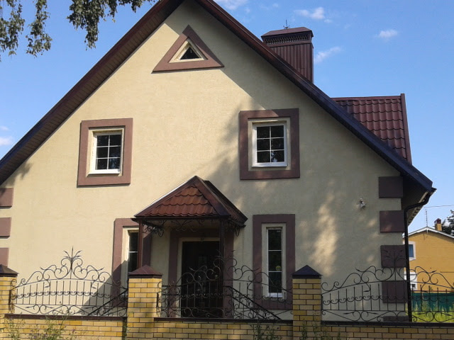 Hus fasad bark skalbagge foto