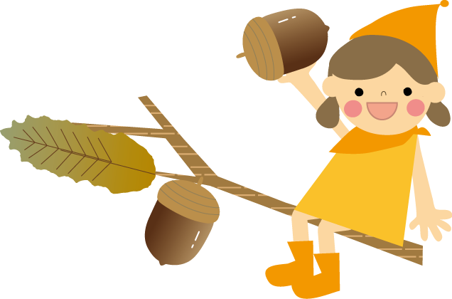 秋 どんぐりのイラスト 無料 フリー 素材
