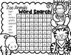  free zoo word search puzzle kindergartenklubcom pinterest word