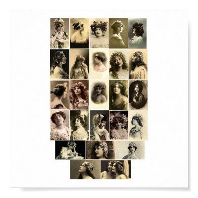 vintage poster of various hairstyles