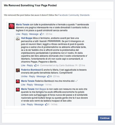 Gubitosa: «Facebook addio, vi aspetto fuori»