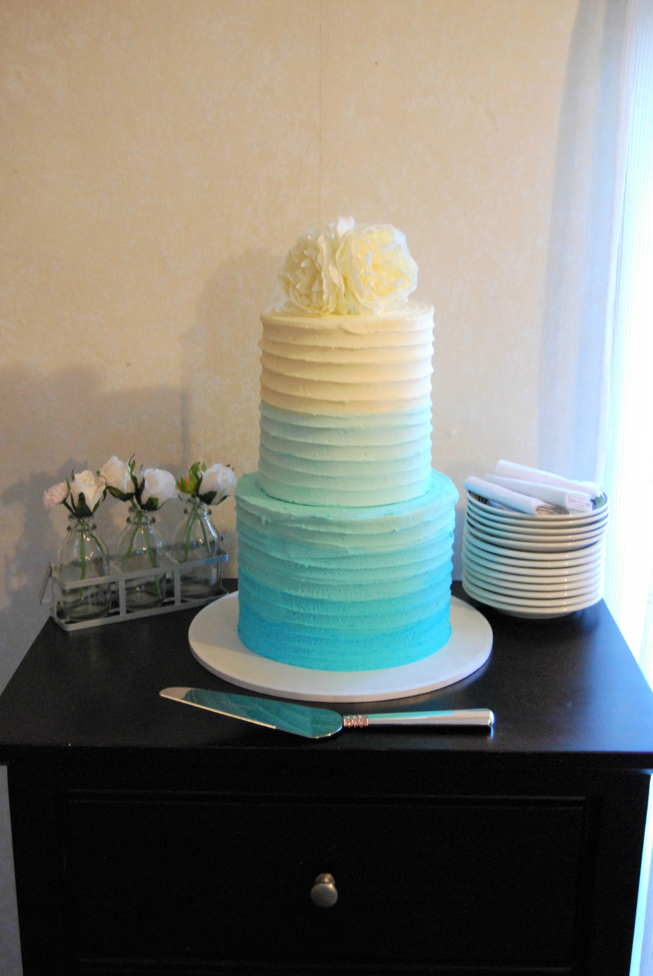 Ombre Cake 4 layer 395  Temptation Cakes Temptation Cakes