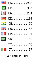 visitors by country counter