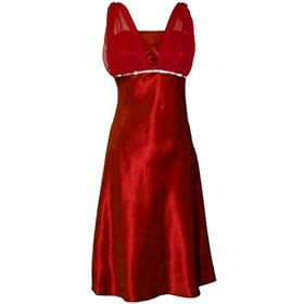 Satin Chiffon Prom Dress Gown Crystals Knee-Length