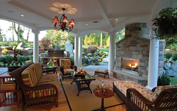 House Plans Outdoor Living stunning covered outdoor living area with fireplace. View This House Plan