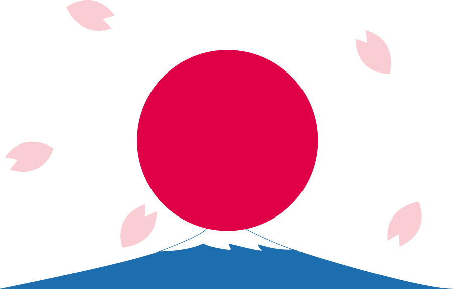 フリーイラスト 日の丸と富士山と桜の日本の背景でアハ体験 Gahag 著作権フリー写真 イラスト素材集