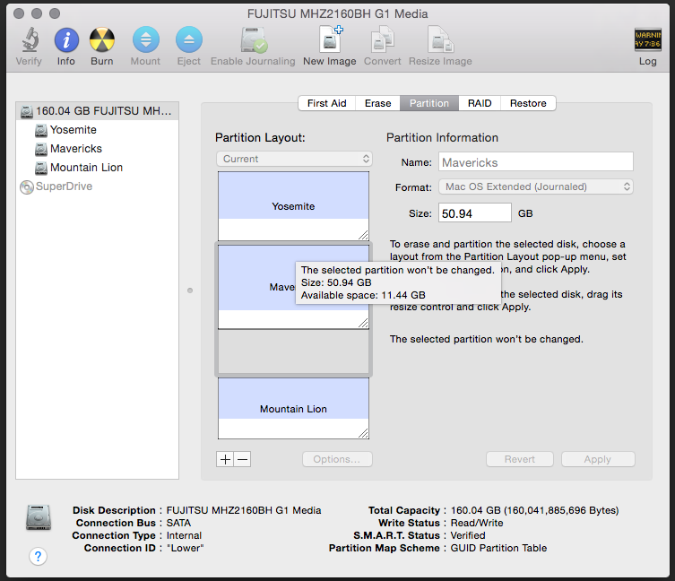 Disk Utility screenshot