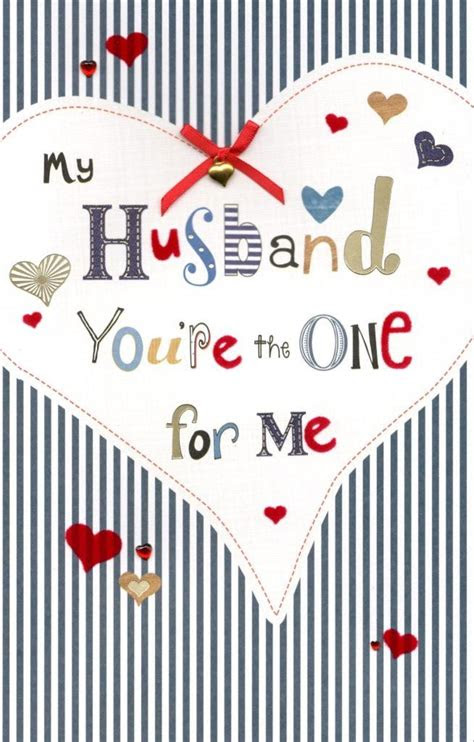  husband youre the one embellished valentines day greeting card