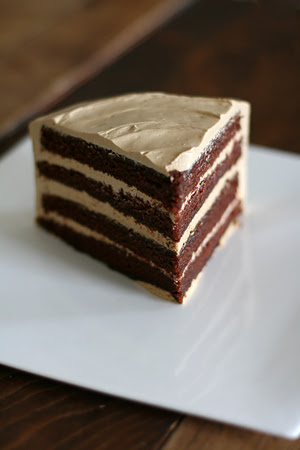 Chocolate Cake w/ Espresso Caramel Frosting