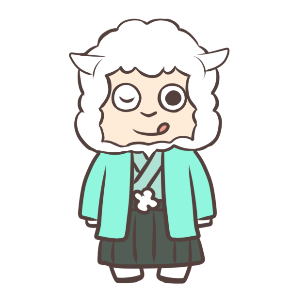 キメ顔のヒツジのイラスト かわいいフリー素材が無料のイラストレイン