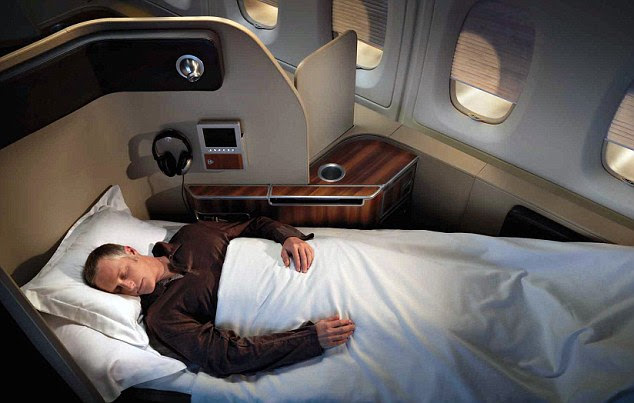 Naturally, all the beds are full length: there are just fourteen berths in the first class section of each A380