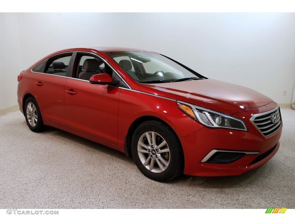 2017 Scarlet Red Hyundai Sonata SE #130814983  GTCarLot.com  Car