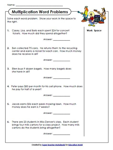 This is a basic multiplication . super teachers multiplication worksheet education world