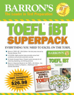 Barron's TOEFL Ibt Superpack [With CDROM and 10 Audio Compact Discs ...