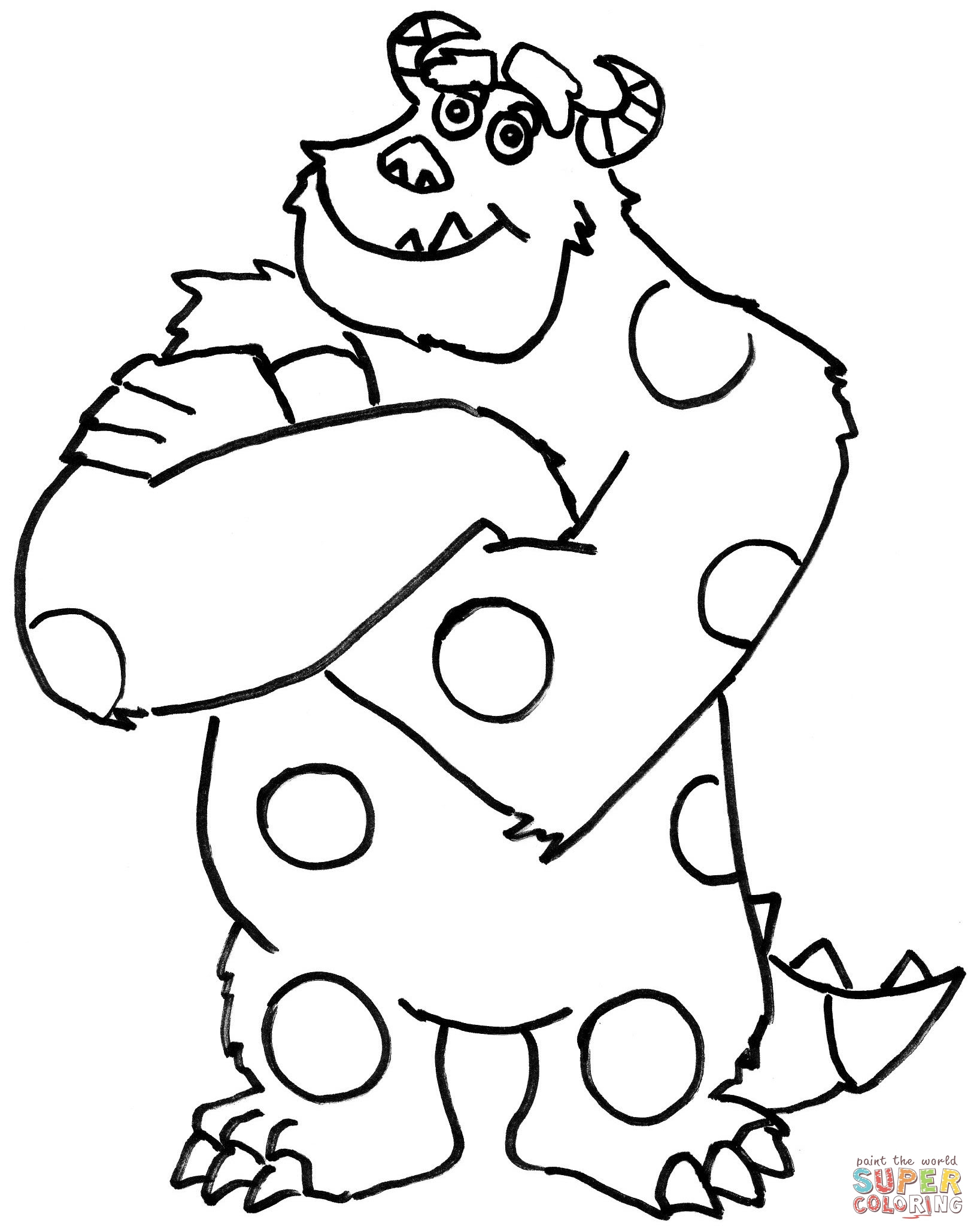 Sulley Coloring Online | Super Coloring