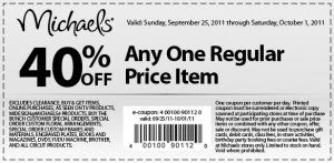 New Michael's and Hobby Lobby Coupons - 9/25/11 through 10/1 ...