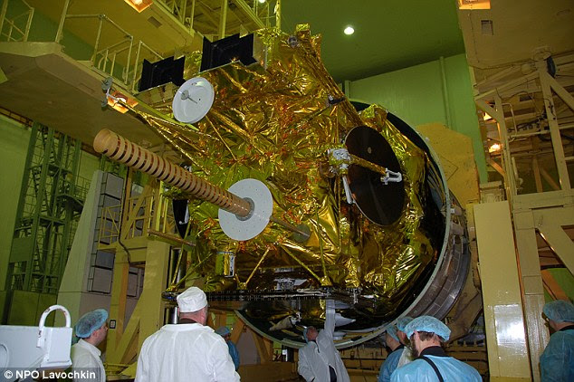 Stripped: Launched in January aboard a Zenit rocket, Elektro-L is currently 36,000km above the equator
