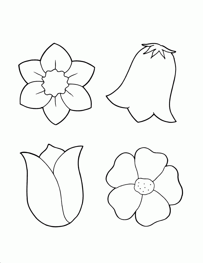 Easy Simple Flower Drawings Clip Art Library