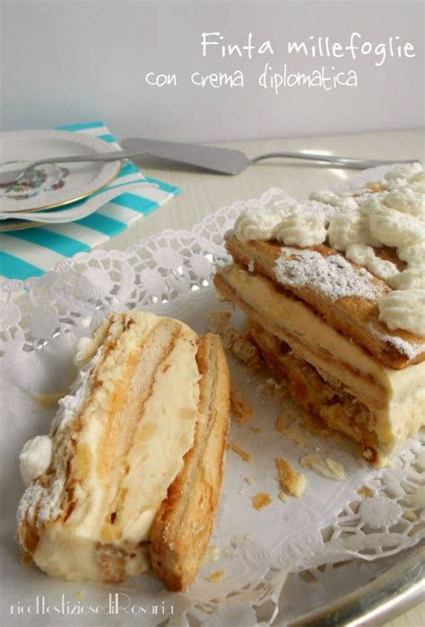 finta millefoglie  crema diplomatica senza pasta