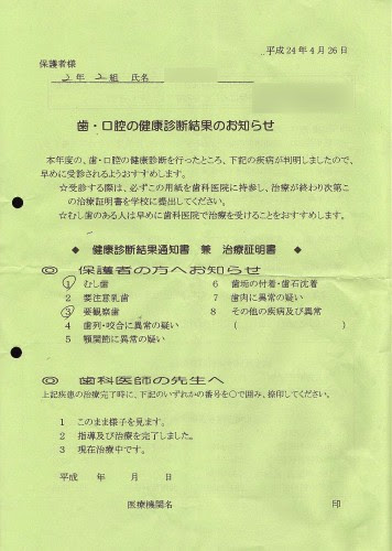 何か腑に落ちない気がしてならない 小学校の歯科検診 松ちゃんの部屋 楽天ブログ