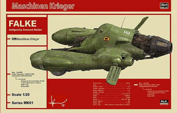 Hasegawa 1/20 Antigravity Armored Raider FALKE (MK01) English Color Guide & Paint Conversion Chart